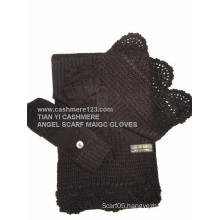 100% Cashmere Angel Set: Scarf Magic Gloves